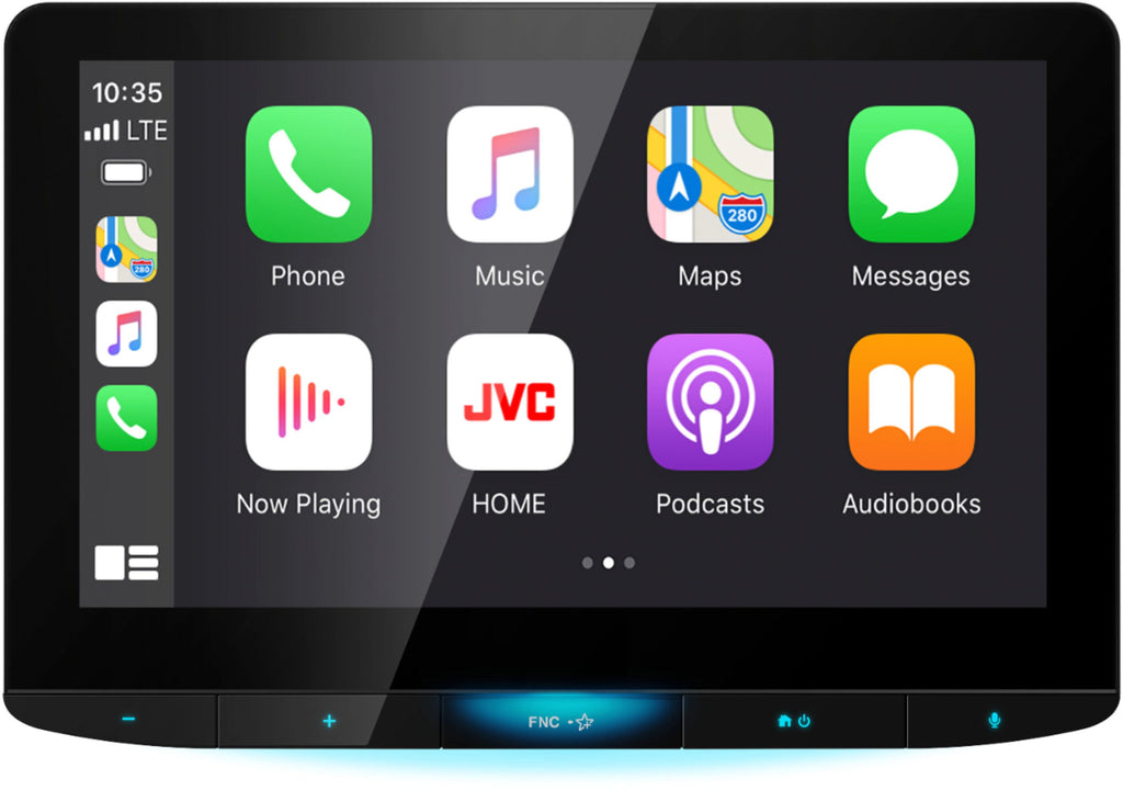 JVC - 10.1" Full HD Screen - Android Auto/Apple® CarPlay™ - Universal Double Din Fit  Digital Media Receiver - Black -