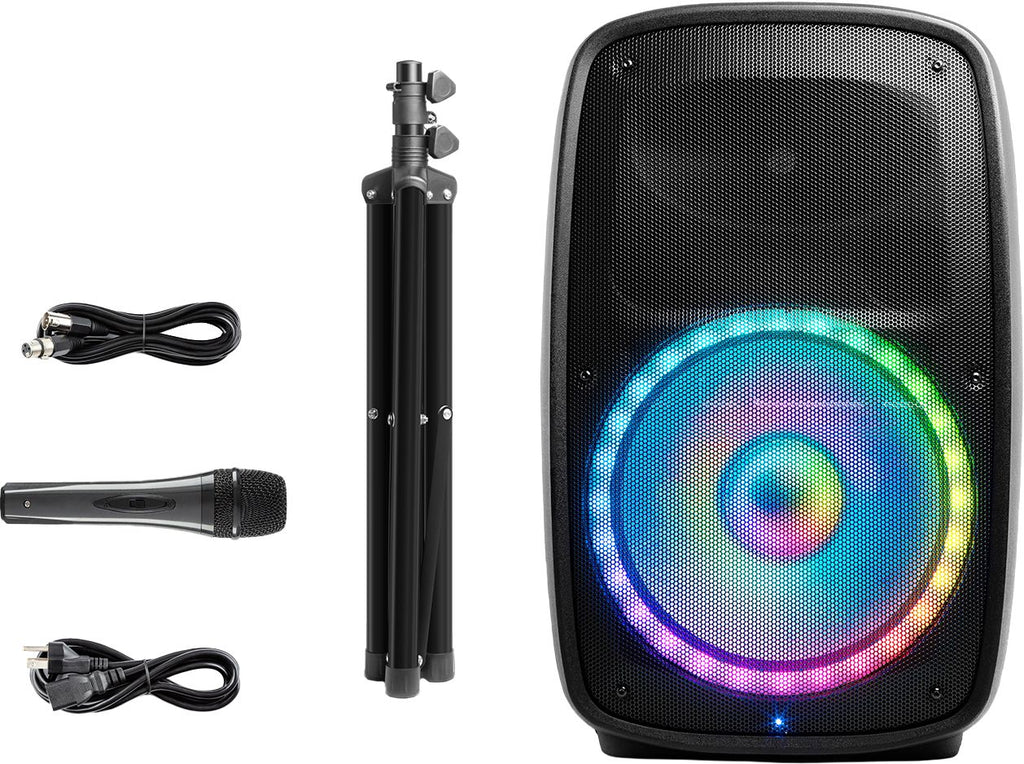 ION Audio - Total PA Glow Max- High-Power Bluetooth Speaker System with Lights - Black -