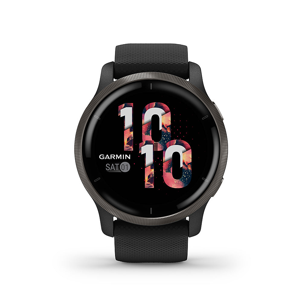 Garmin - Venu 2 GPS Smartwatch 45 mm Fiber-Reinforced Polymer - Slate/Black -