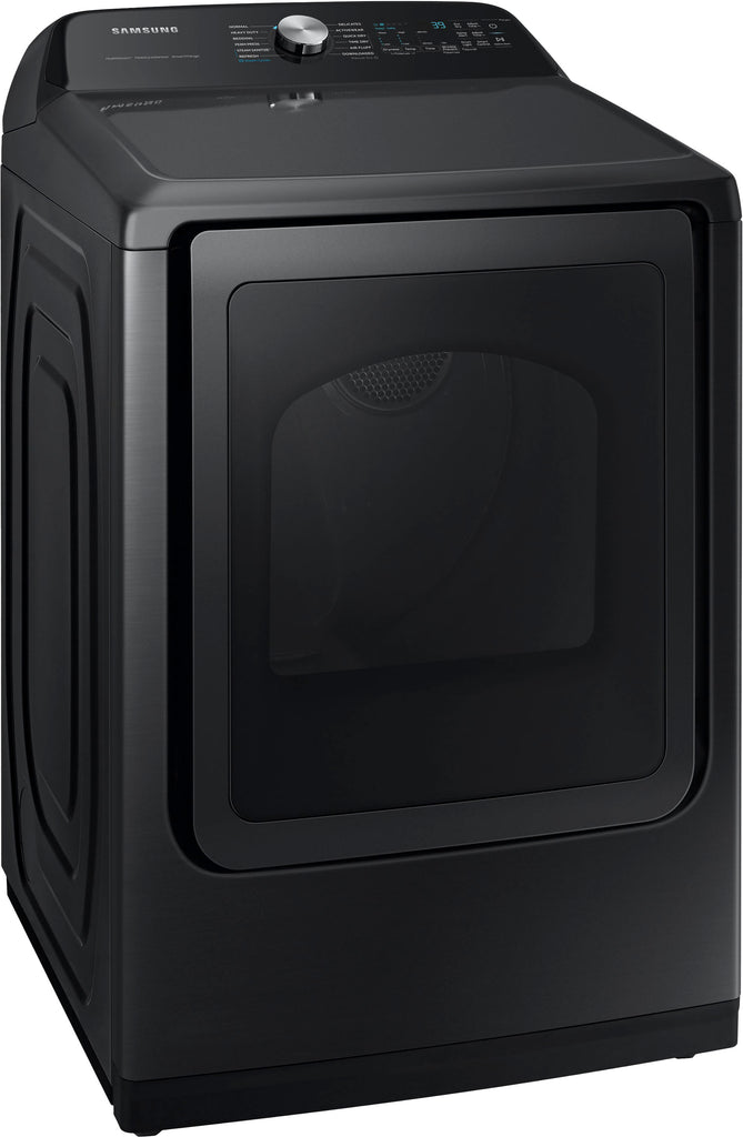 Samsung - 7.4 Cu. Ft. Smart Gas Dryer with Steam Sanitize+ - Brushed Black -