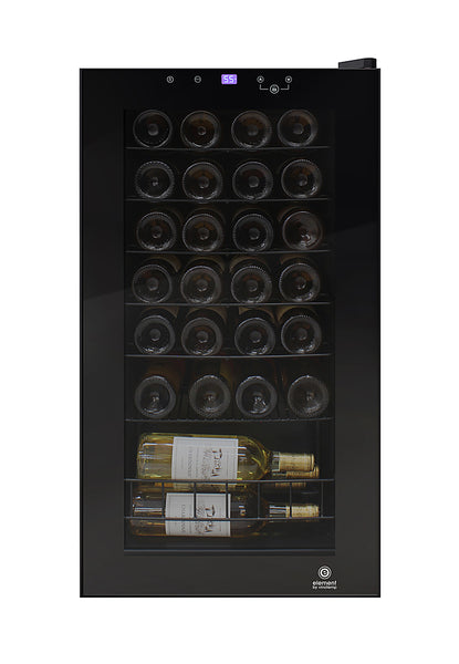 Vinotemp - 28-Bottle Wine Cooler with Touch Screen - Black -