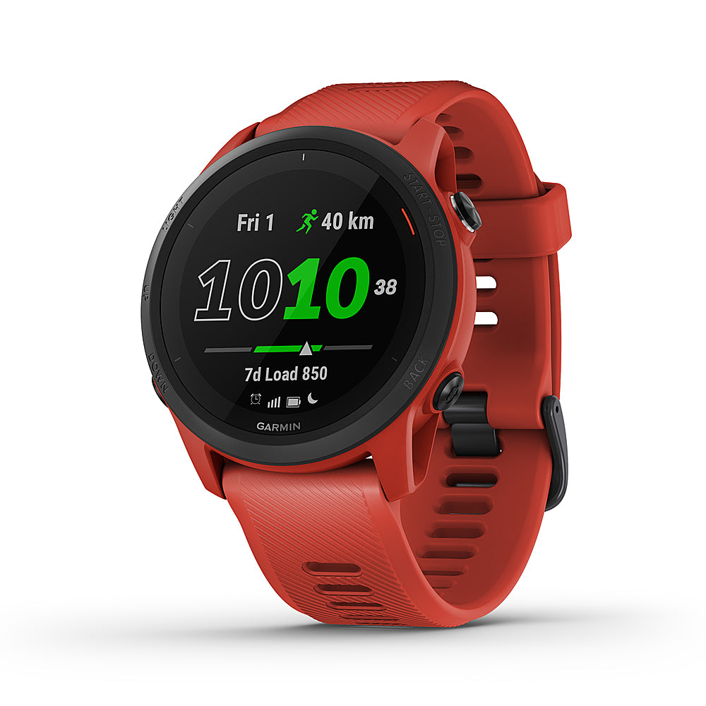 Garmin - Forerunner 745 GPS Smartwatch 30mm Fiber-Reinforced Polymer - Magma Red -