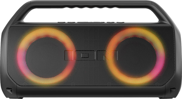 ION Audio - Uber Boom Ultra Water Resistant Bluetooth Stereo Boombox with Lights - Black -