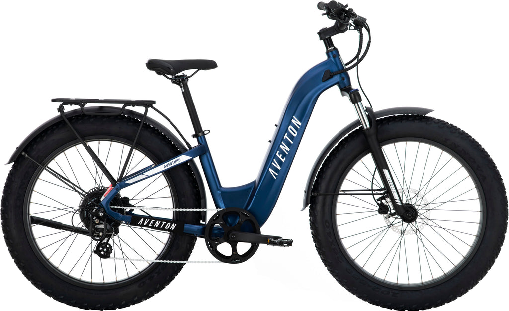 Aventon - Aventure.2 Step-Through Ebike w/ 60 mile Max Operating Range and 28 MPH Max Speed - Large - Cobalt -