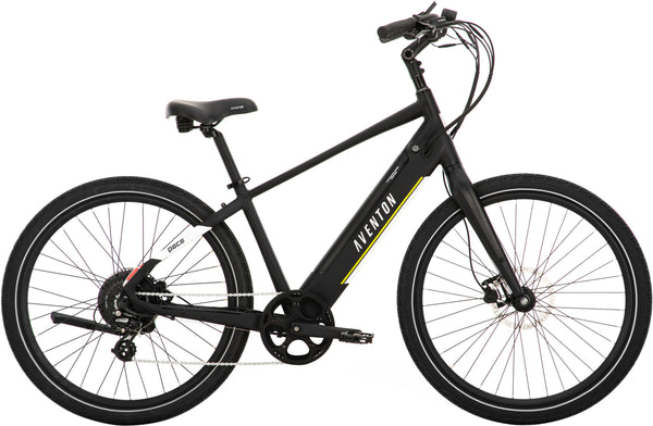 Aventon - Pace 500.3 Step-Over Ebike w/ up to 60 mile Max Operating Range and 28 MPH Max Speed - Regular - Midnight Black -
