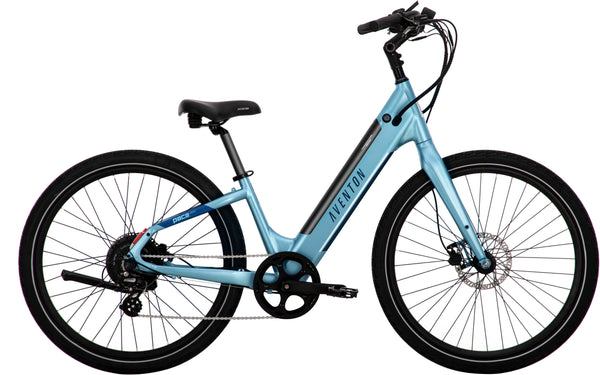 Aventon - Pace 500.3 Step-Through Ebike w/ up to 60 mile Max Operating Range and 28 MPH Max Speed - Large - Blue Steel -