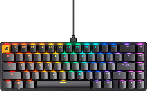 Glorious - GMMK 2 Prebuilt 65% Compact Wired Mechanical Linear Switch Gaming Keyboard with Hotswappable Switches - Black -