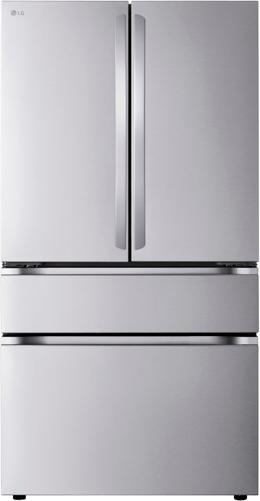 LG - 29.6 Cu. Ft. 4-Door French Door Smart Refrigerator with Full-Convert Drawer - Stainless Steel -